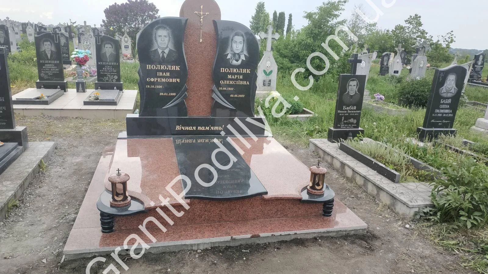 Подвійний пам'ятник з граніту - Кам'янець-Подільський | GranitPodillya